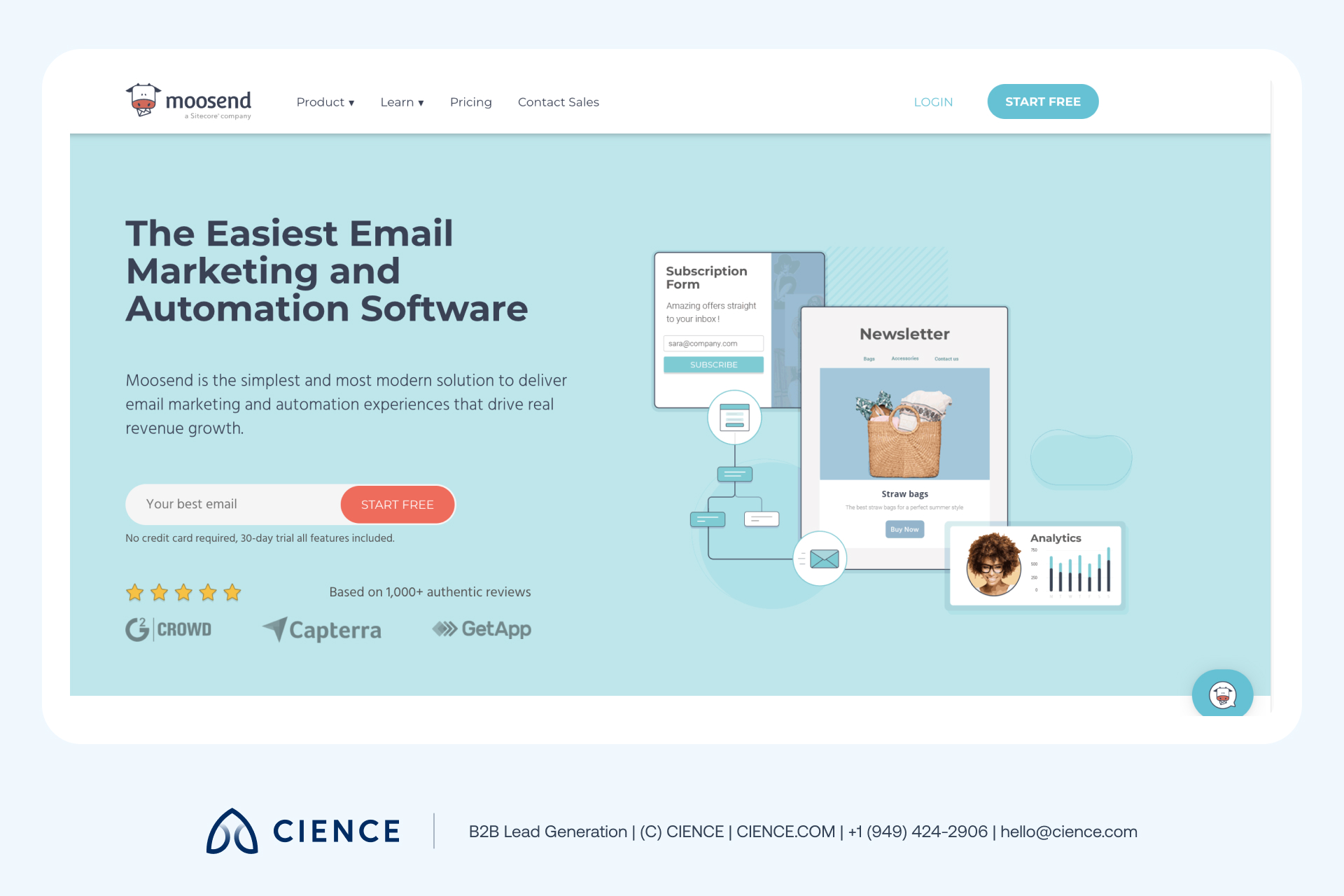 Email marketing platform dashboard showing campaign performance metrics, list segmentation, and drip sequence builder